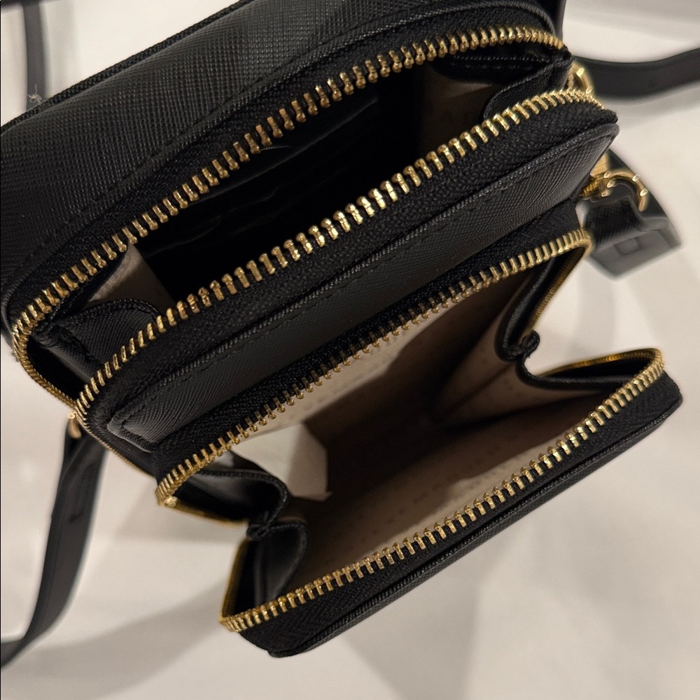 Steve Madden Black Mini Crossbody with Gold Details - Picture 2 of 3
